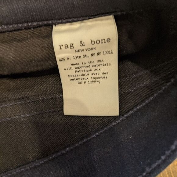 RAG & BONE 10-in Capri Jean in Indigo side zip - Picture 7 of 9